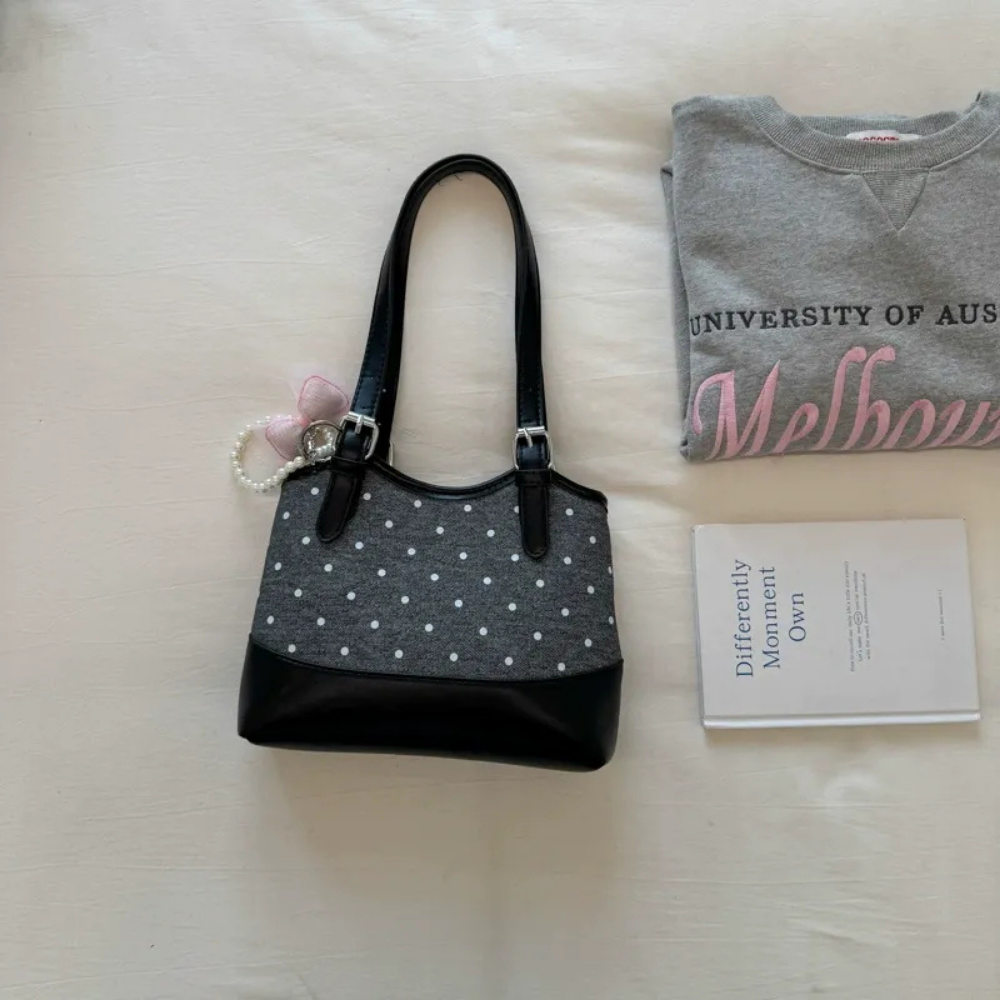 Noirette Bow Charm Shoulder Bag