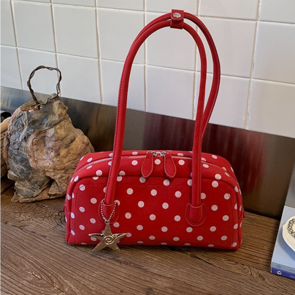 Poléris Polka Dot Barrel Bag