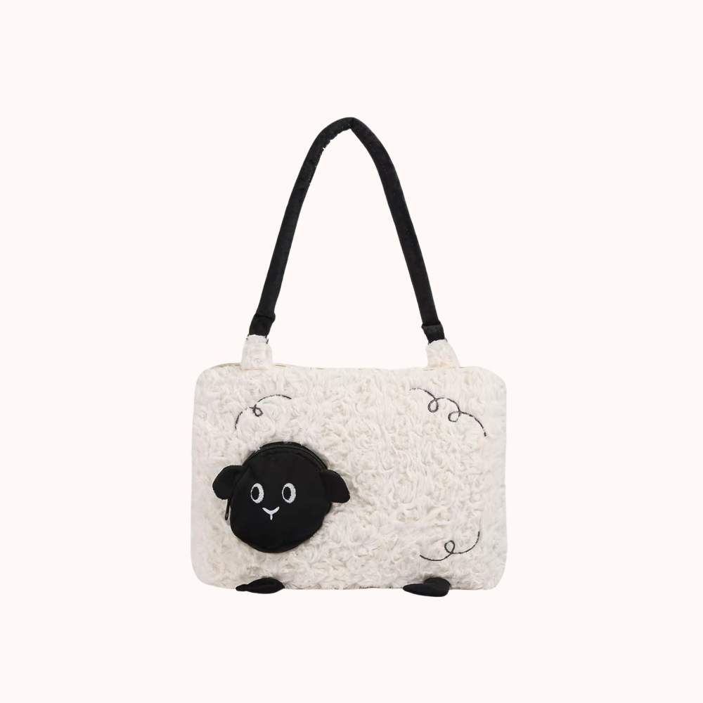 Mielune Plush Sheep Shoulder Bag