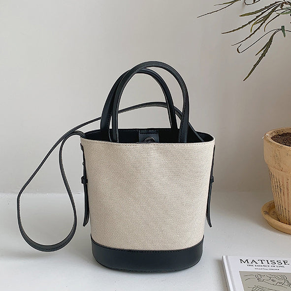 Serah Vegan Leather Crossbody Bucket Bag
