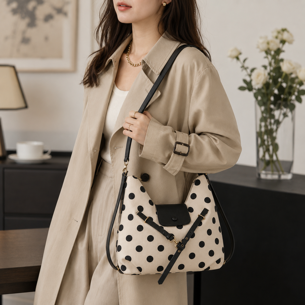 Dottara Polka Dot Shoulder Bag