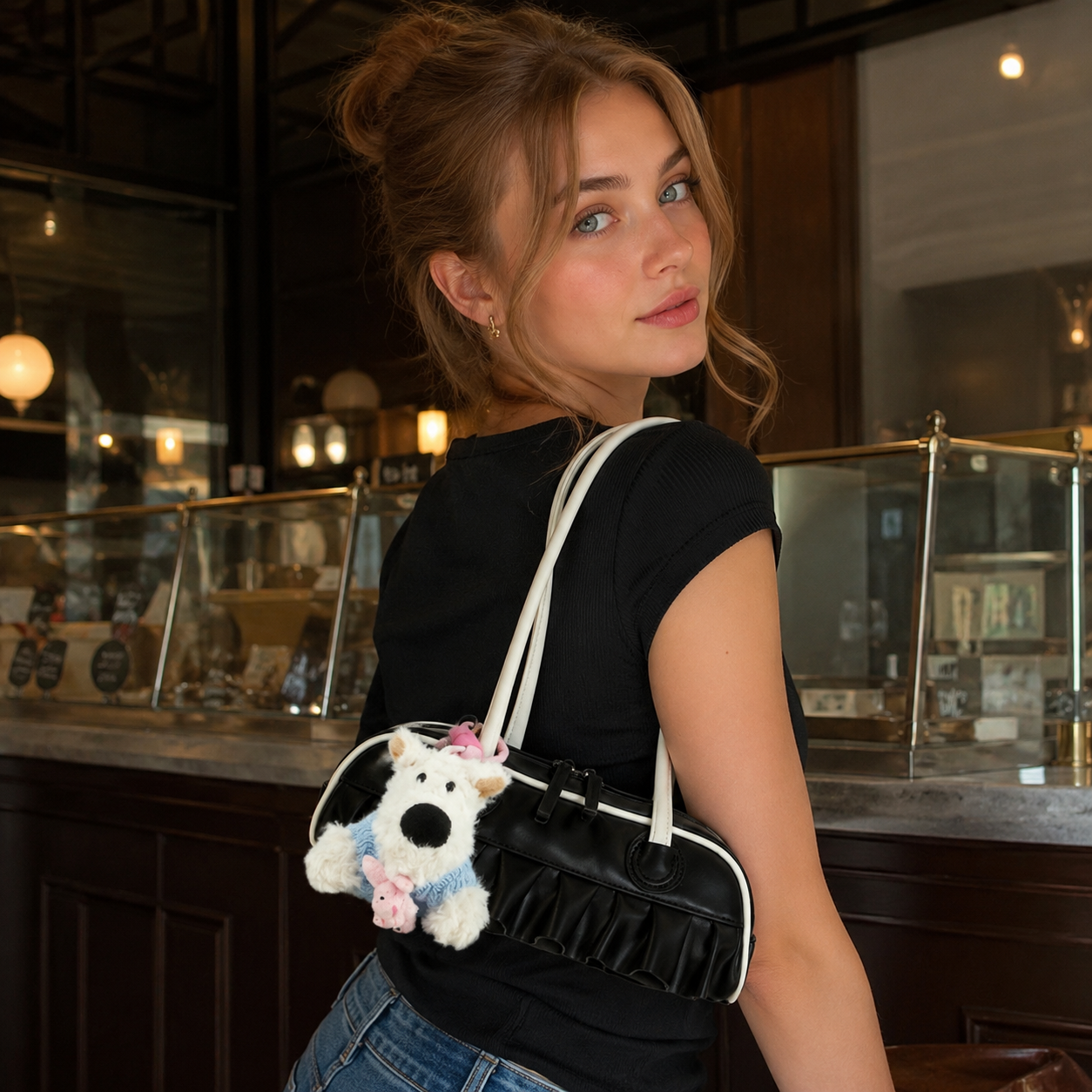 Mavelle Ruffle Shoulder Bag