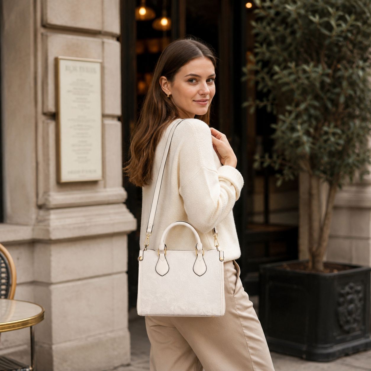 Evarielle Floral Lace Satchel Bag