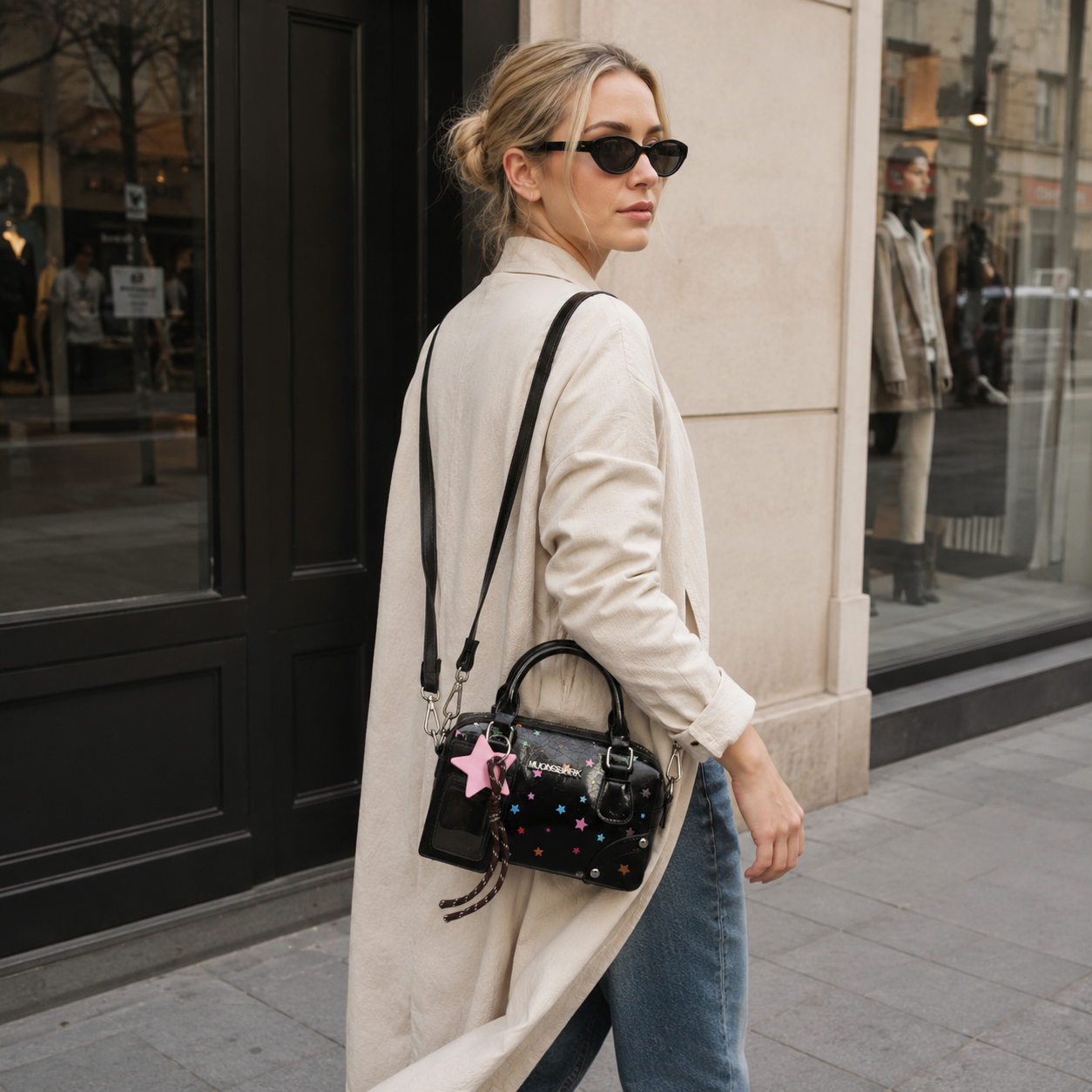 Sidera Star Print Mini Handbag