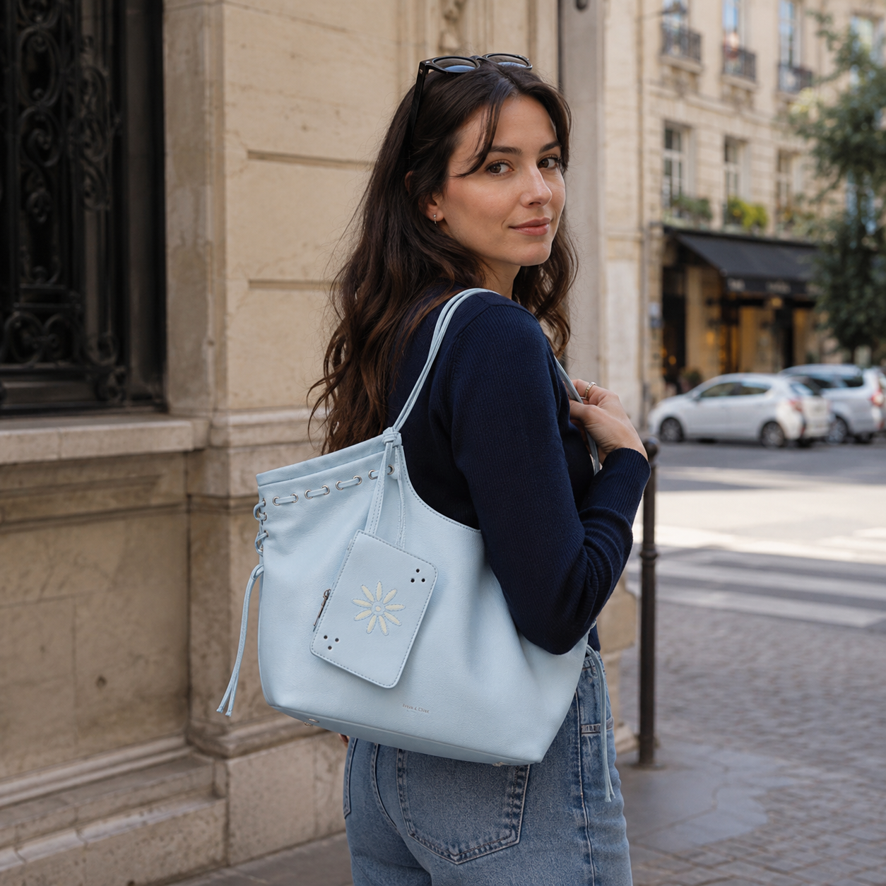 Bravelle Lace-Up Shoulder Bag