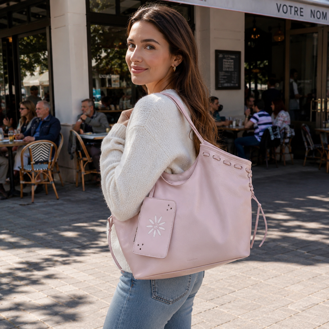 Bravelle Lace-Up Shoulder Bag