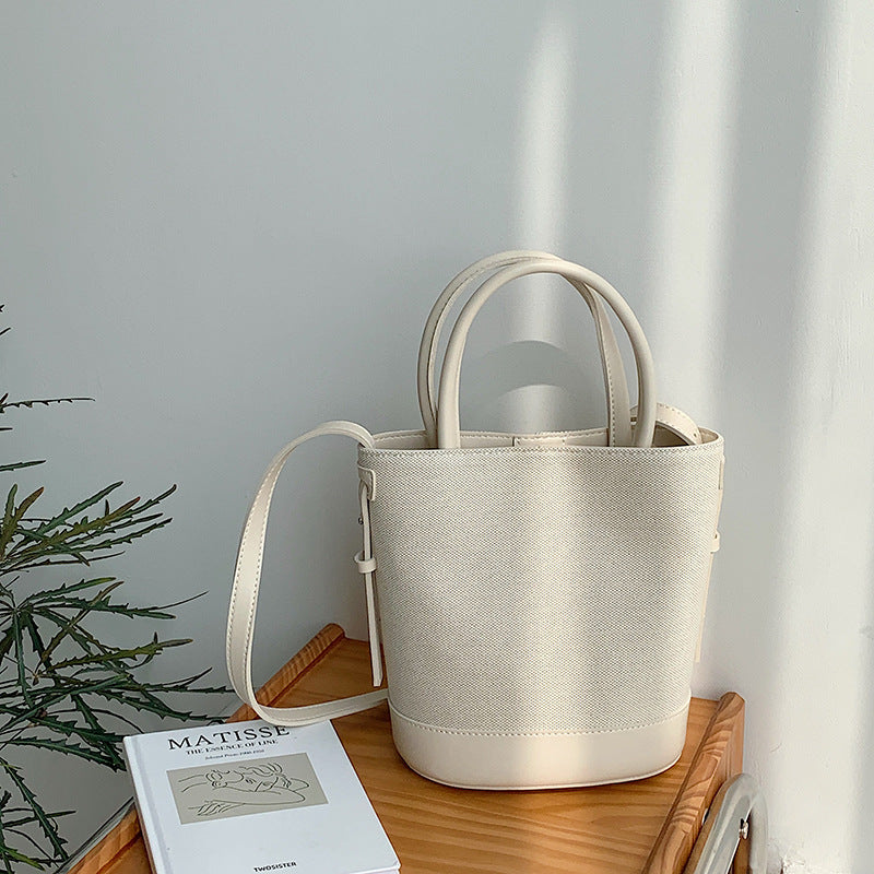 Serah Vegan Leather Crossbody Bucket Bag