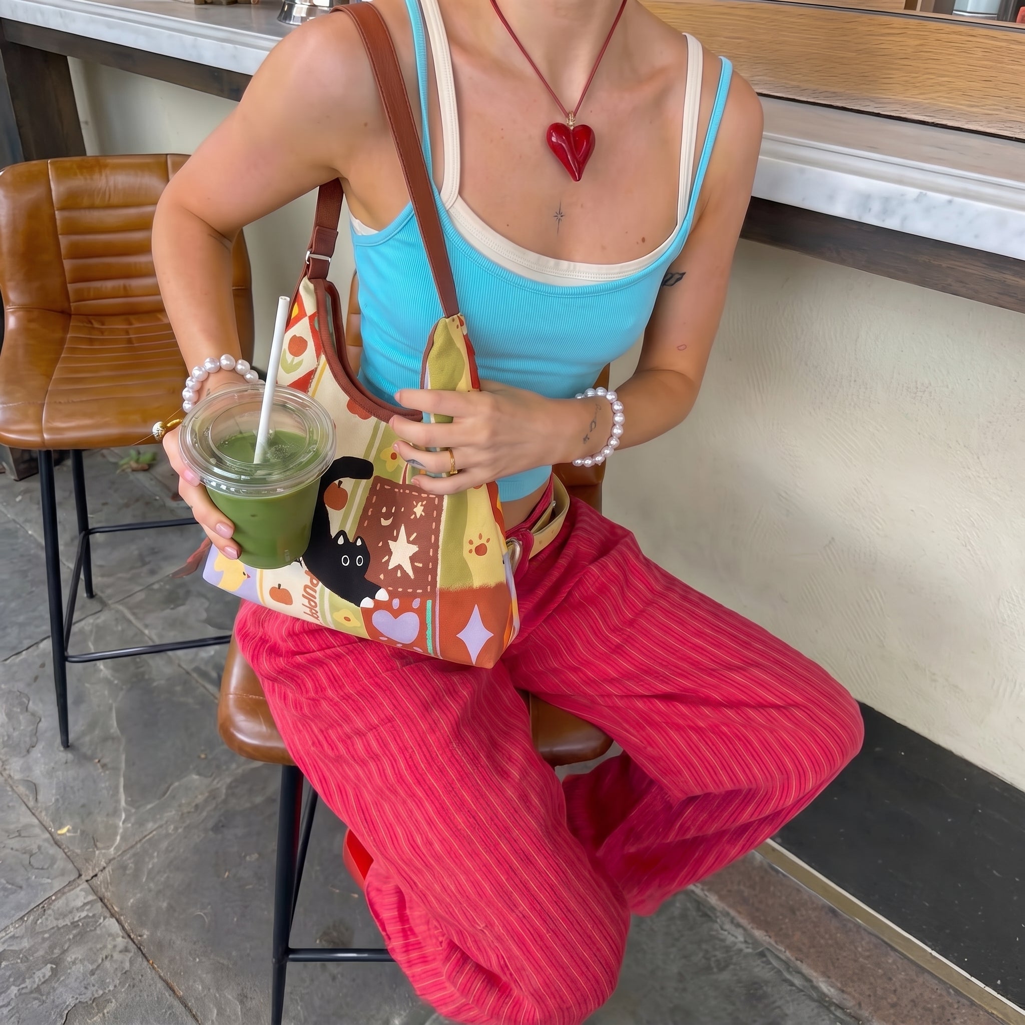 Mirano Cat Art Shoulder Bag