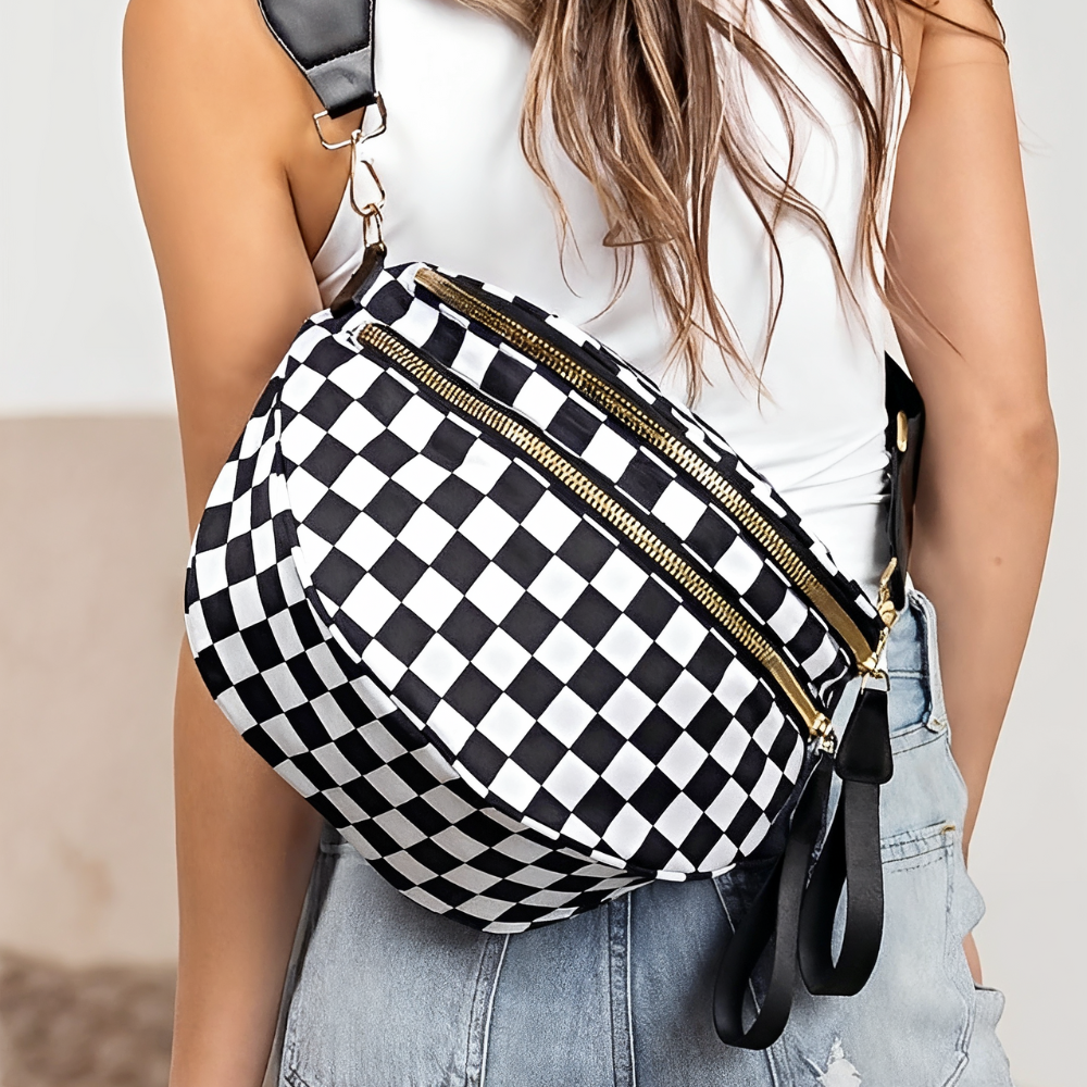 Valla Checkered Crossbody Bag