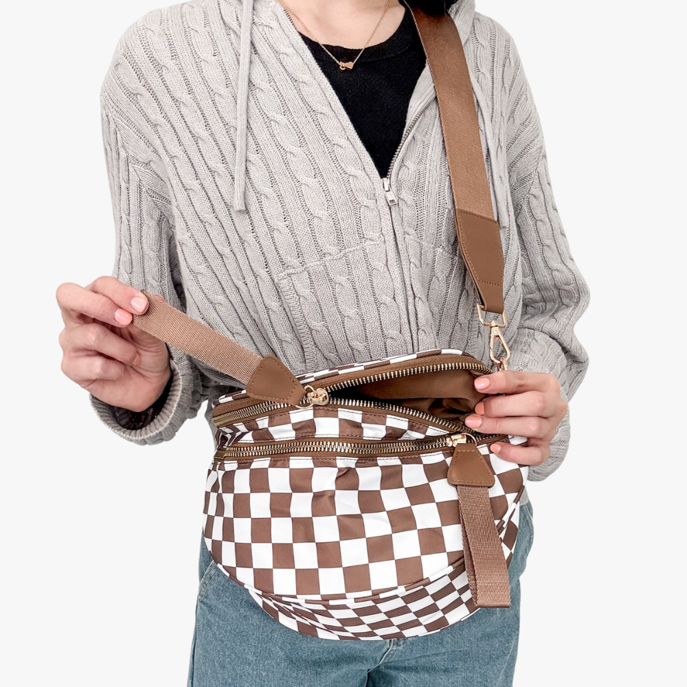 Valla Checkered Crossbody Bag