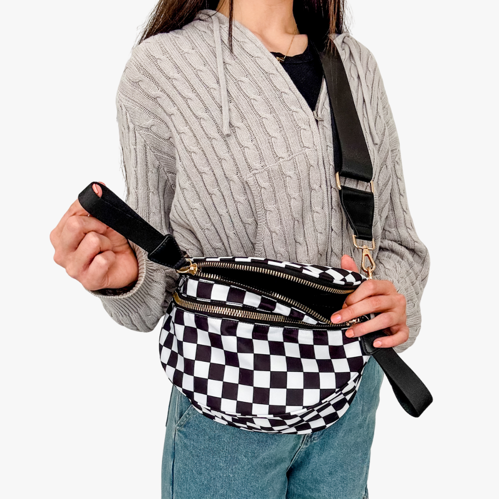 Valla Checkered Crossbody Bag