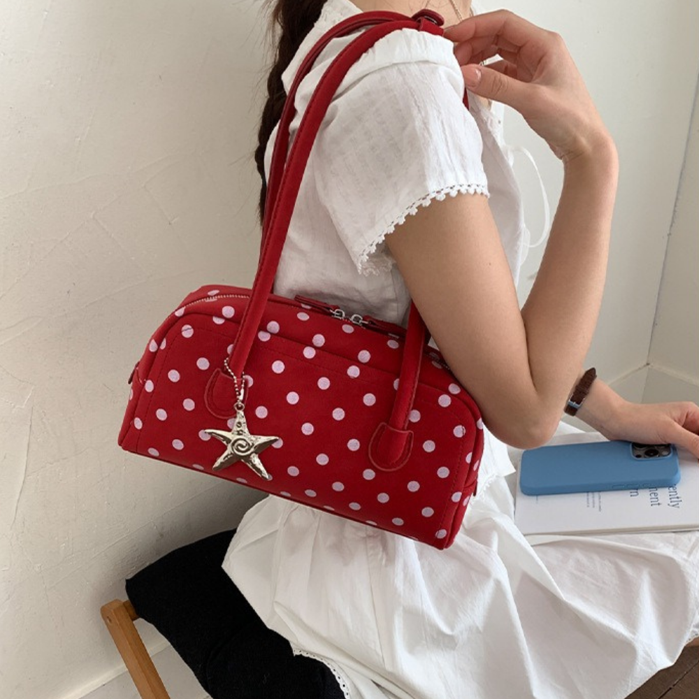 Poléris Polka Dot Barrel Bag