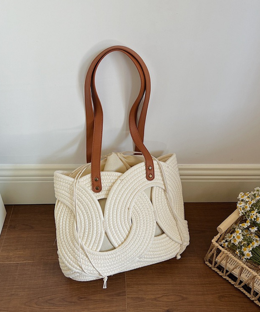 Tyvera Woven Shoulder Bag
