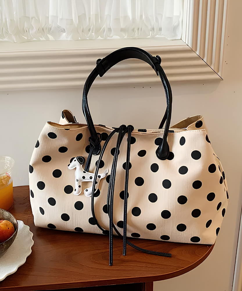 Perlina Polka Dot Tote Bag