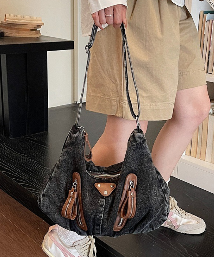 Indara Denim Shoulder Bag
