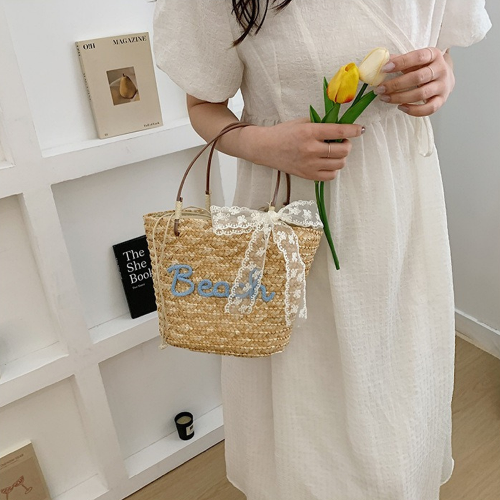 Marcelline Woven Mini Tote Bag