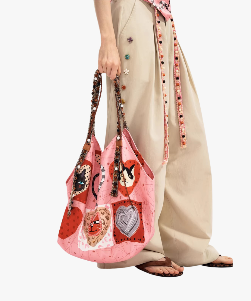 Cœuria Cat Print Shoulder Bag