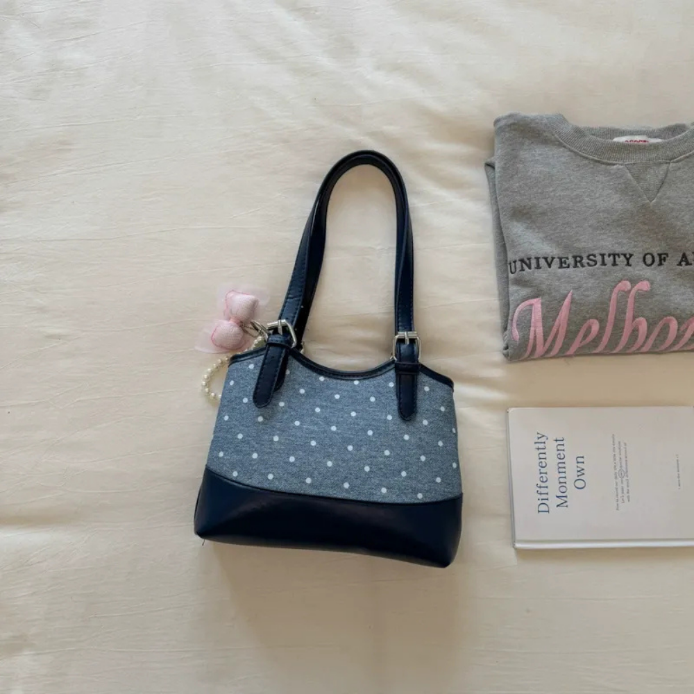 Noirette Bow Charm Shoulder Bag
