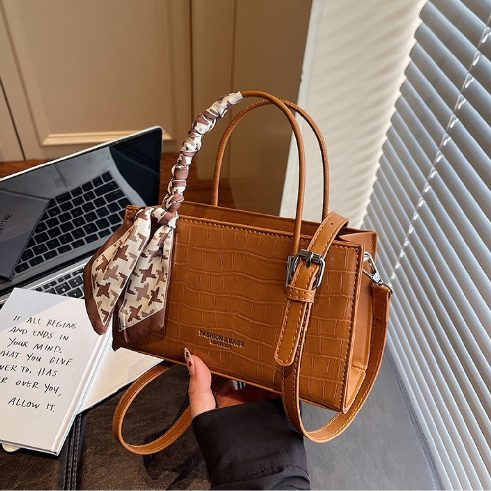 Novera Croc-Embossed Mini Shoulder Bag