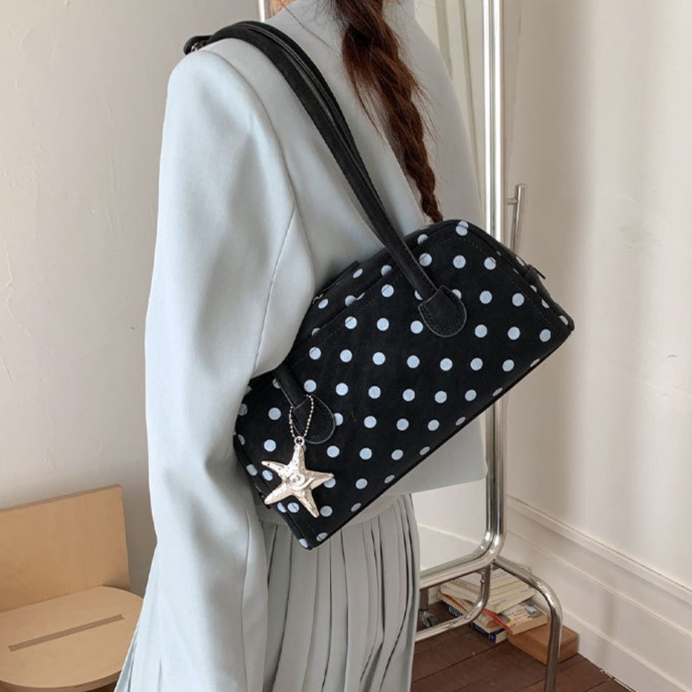 Poléris Polka Dot Barrel Bag