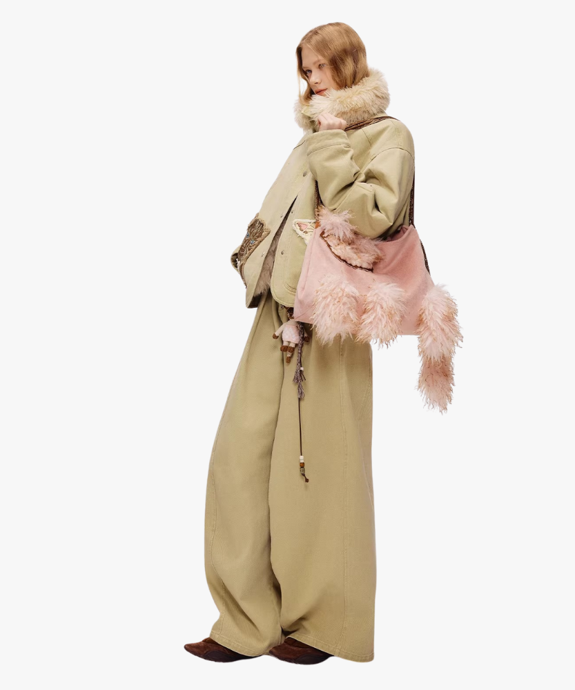 Félinea Faux Fur Cat Shoulder Bag