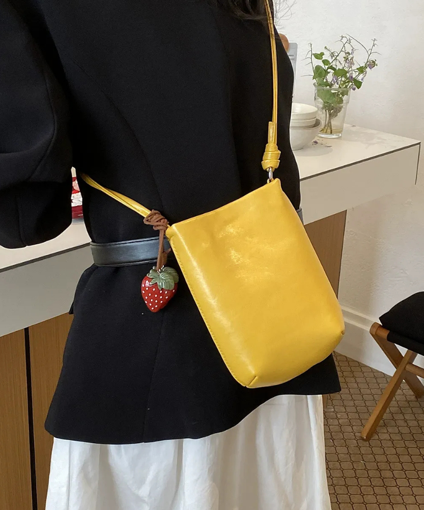Fruttina Strawberry Charm Bucket Bag