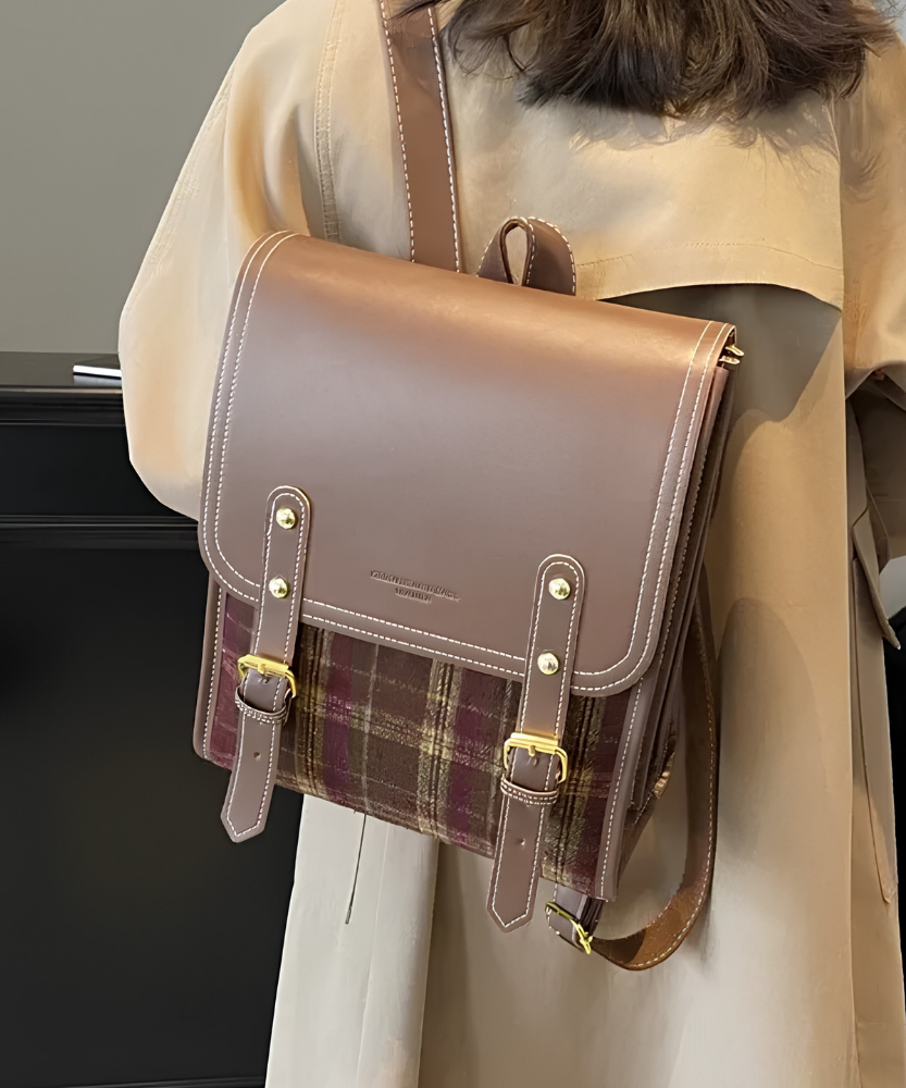 Kavira Plaid Backpack