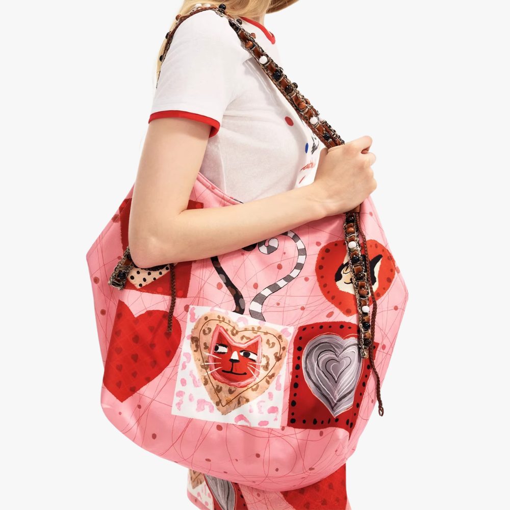 Cœuria Cat Print Shoulder Bag