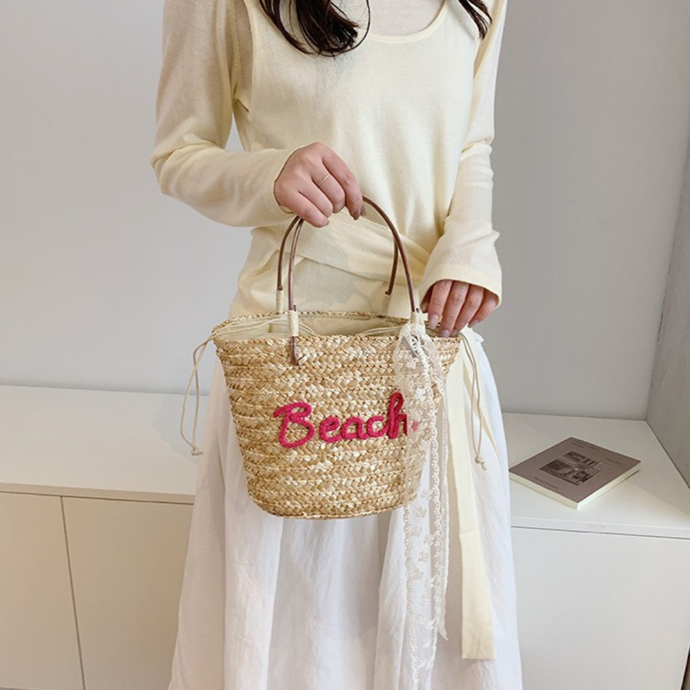 Marcelline Woven Mini Tote Bag