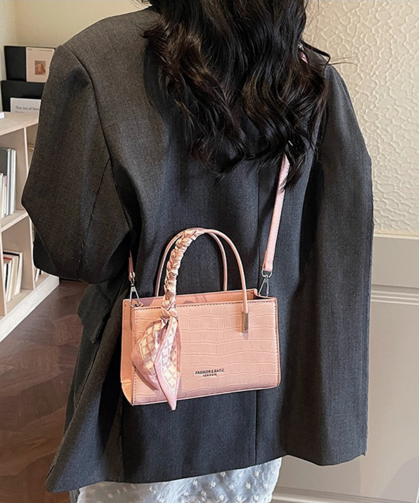 Novera Croc-Embossed Mini Shoulder Bag