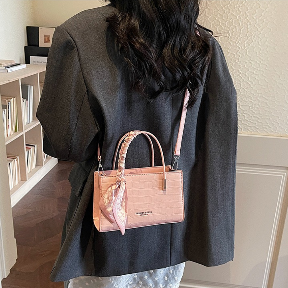 Novera Croc-Embossed Mini Shoulder Bag