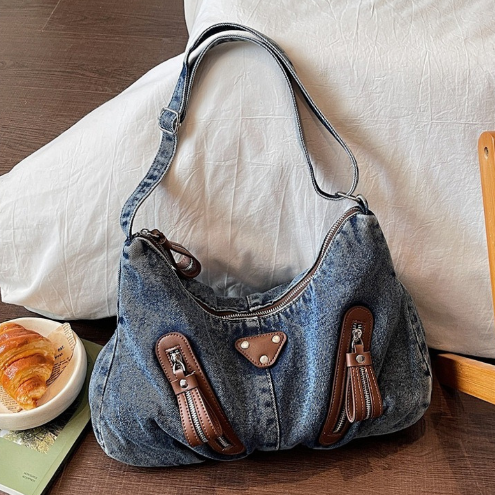 Indara Denim Shoulder Bag