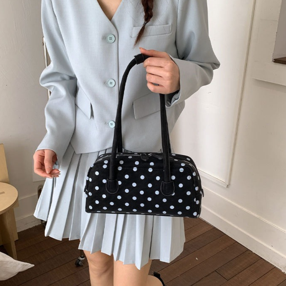 Poléris Polka Dot Barrel Bag