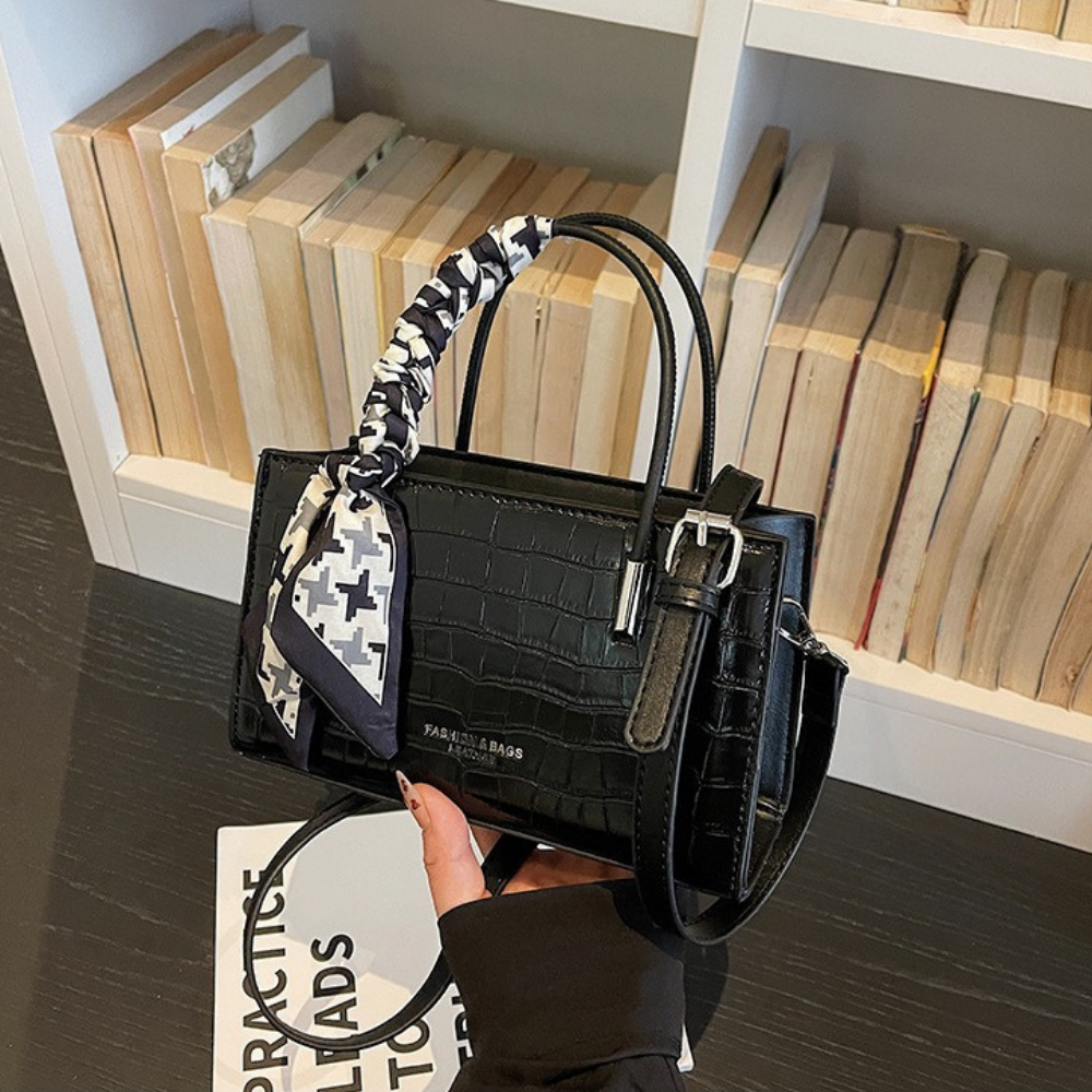Novera Croc-Embossed Mini Shoulder Bag