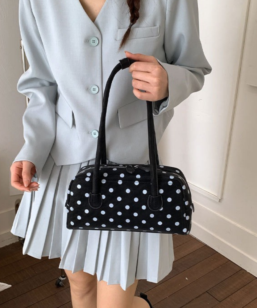 Poléris Polka Dot Barrel Bag