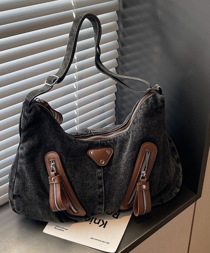 Indara Denim Shoulder Bag