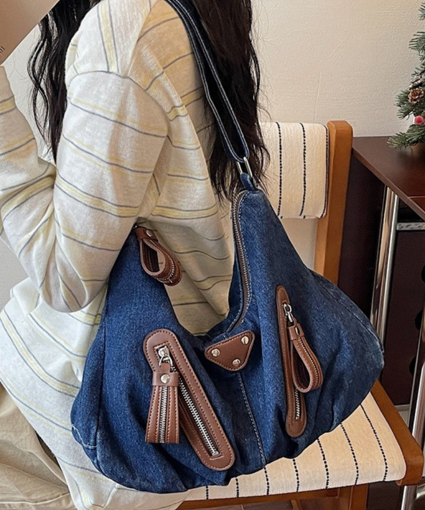 Indara Denim Shoulder Bag