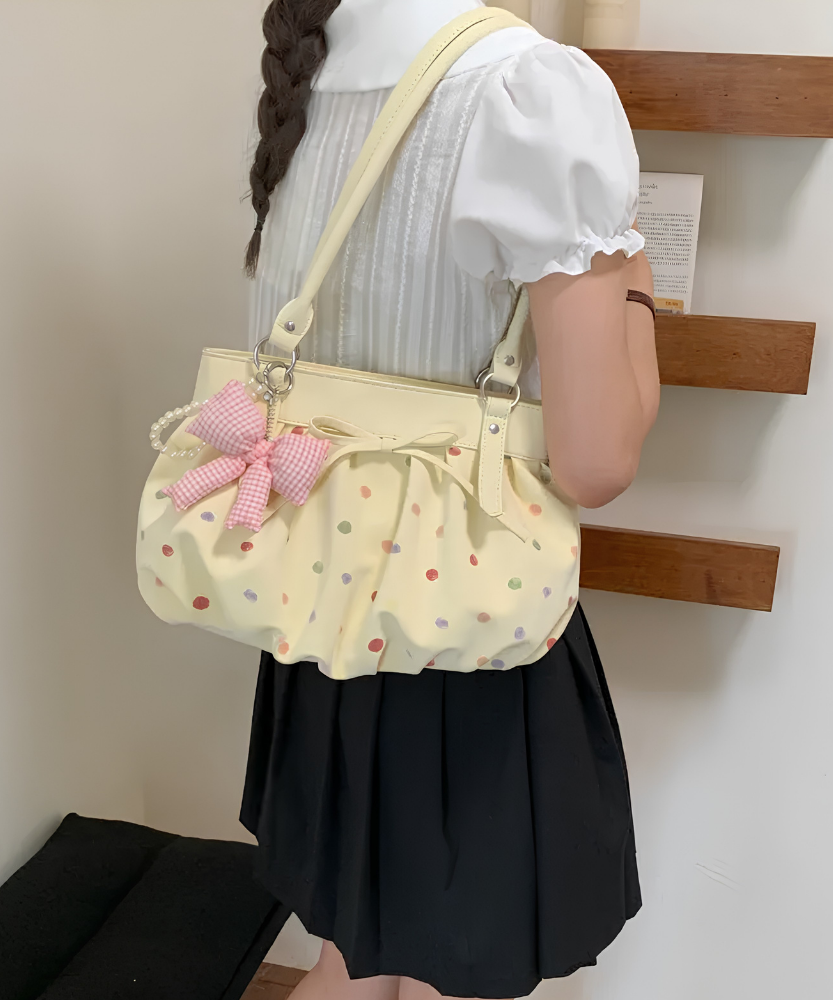 Caspina Polka Dot Shoulder Bag