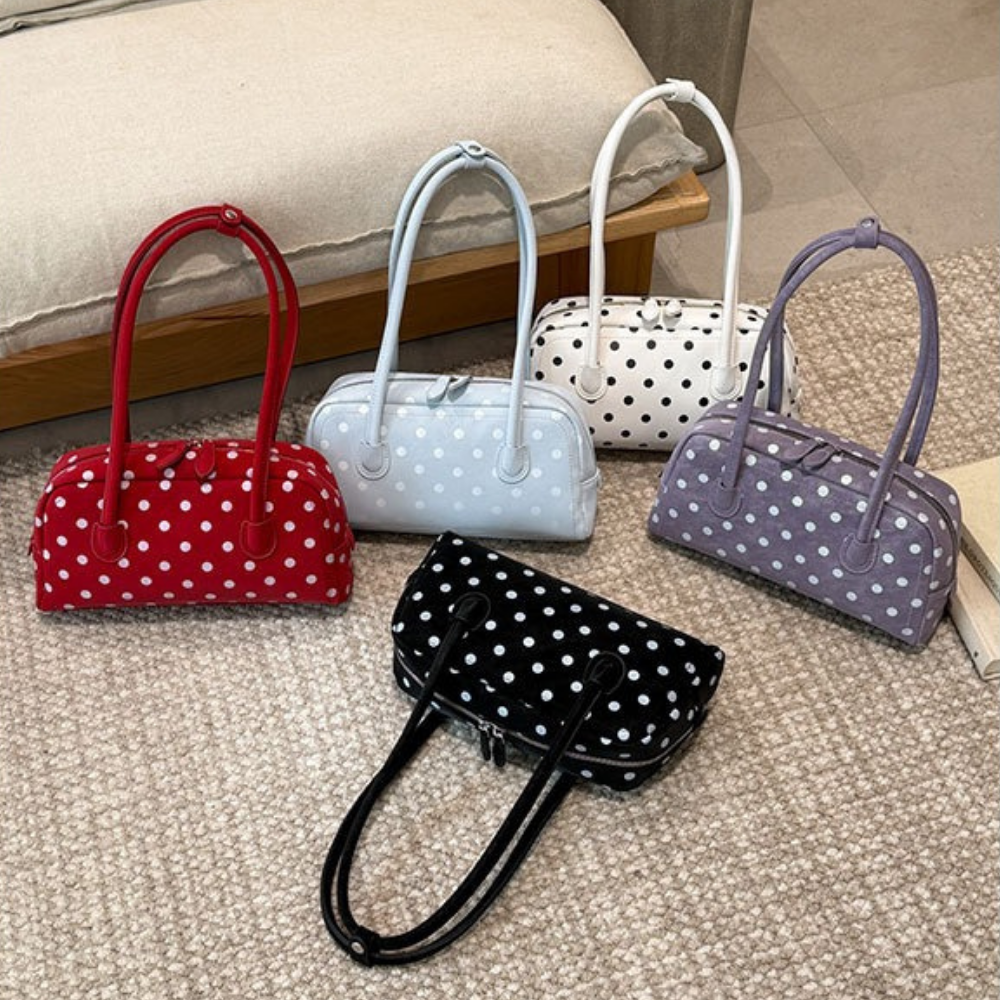 Poléris Polka Dot Barrel Bag