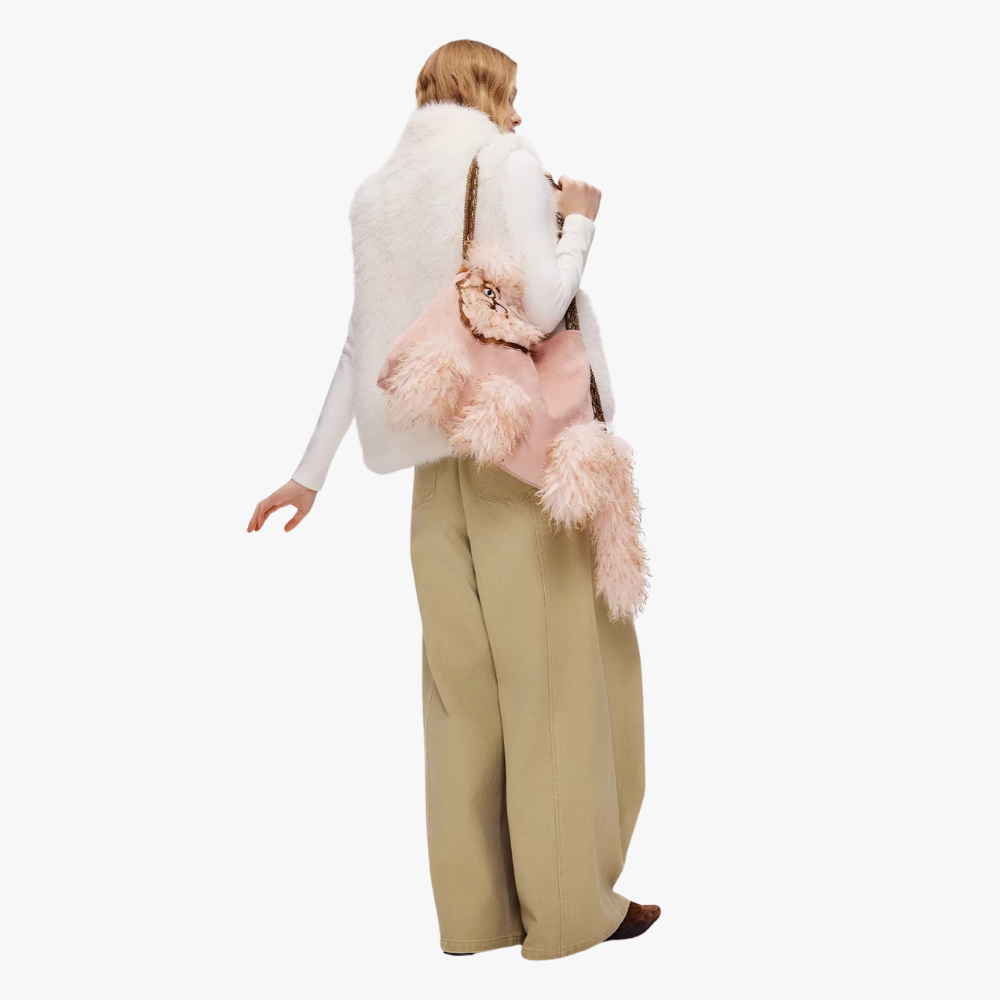 Félinea Faux Fur Cat Shoulder Bag