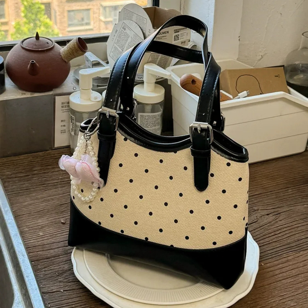 Noirette Bow Charm Shoulder Bag