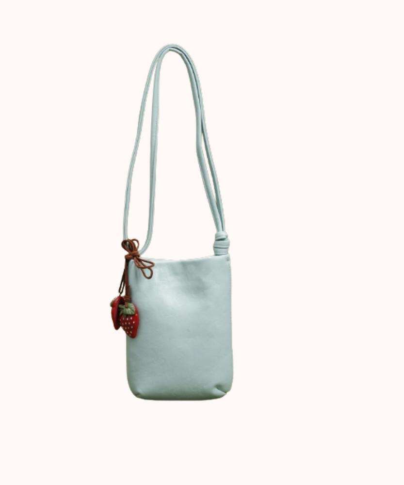 Fruttina Strawberry Charm Bucket Bag