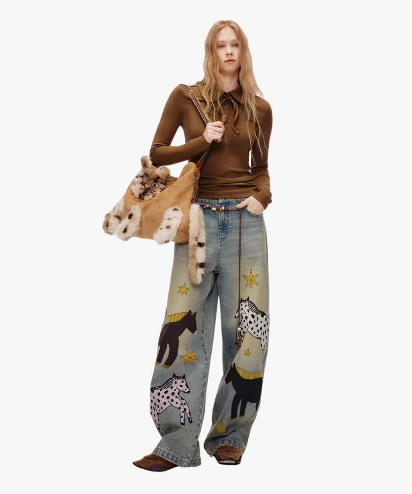 Félinea Faux Fur Cat Shoulder Bag