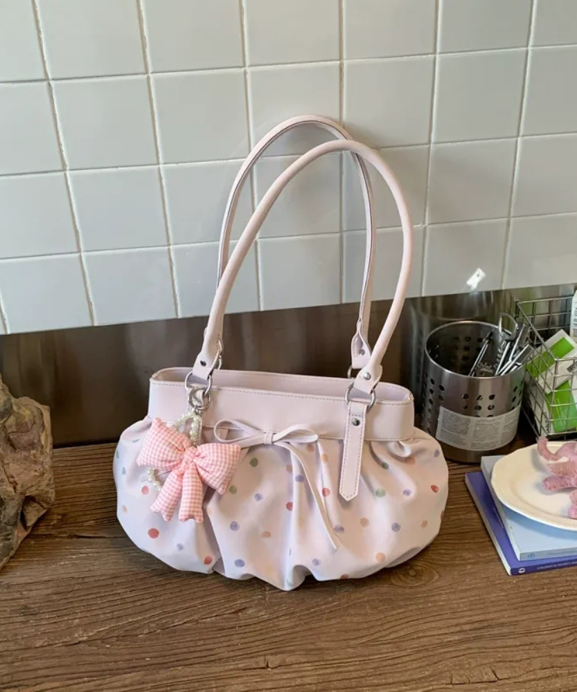 Caspina Polka Dot Shoulder Bag