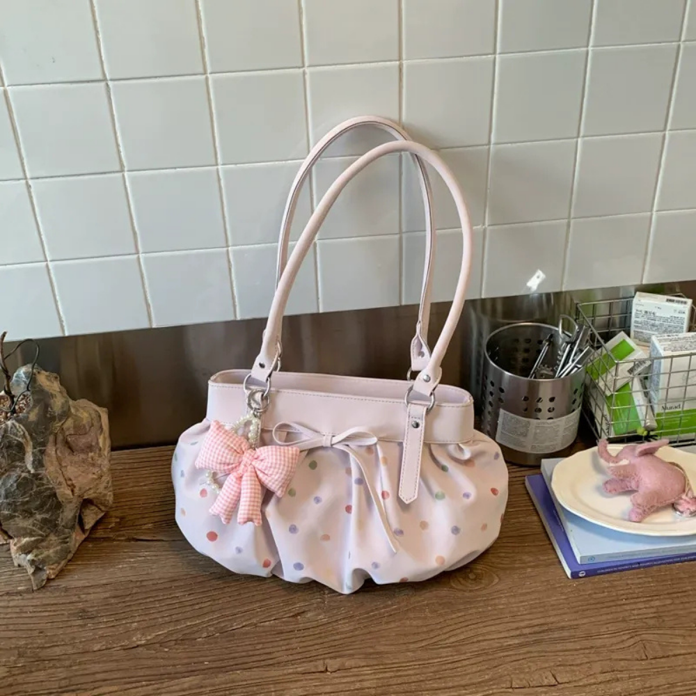 Caspina Polka Dot Shoulder Bag