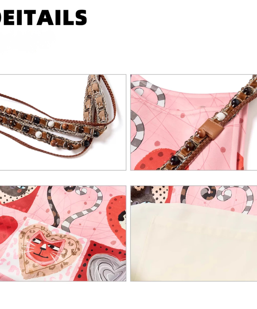 Cœuria Cat Print Shoulder Bag