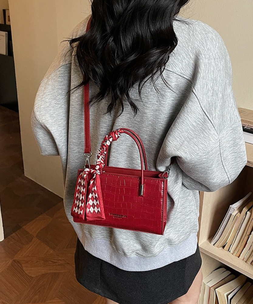 Novera Croc-Embossed Mini Shoulder Bag