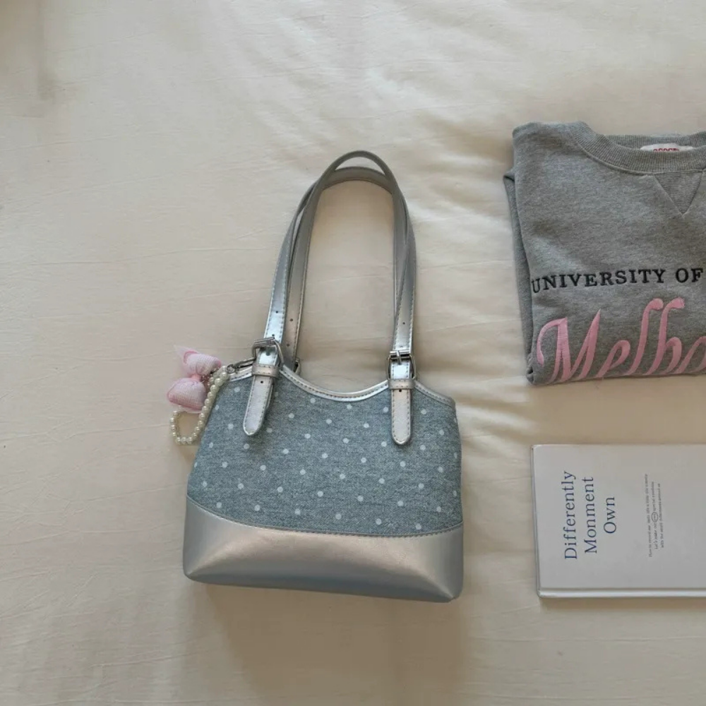 Noirette Bow Charm Shoulder Bag