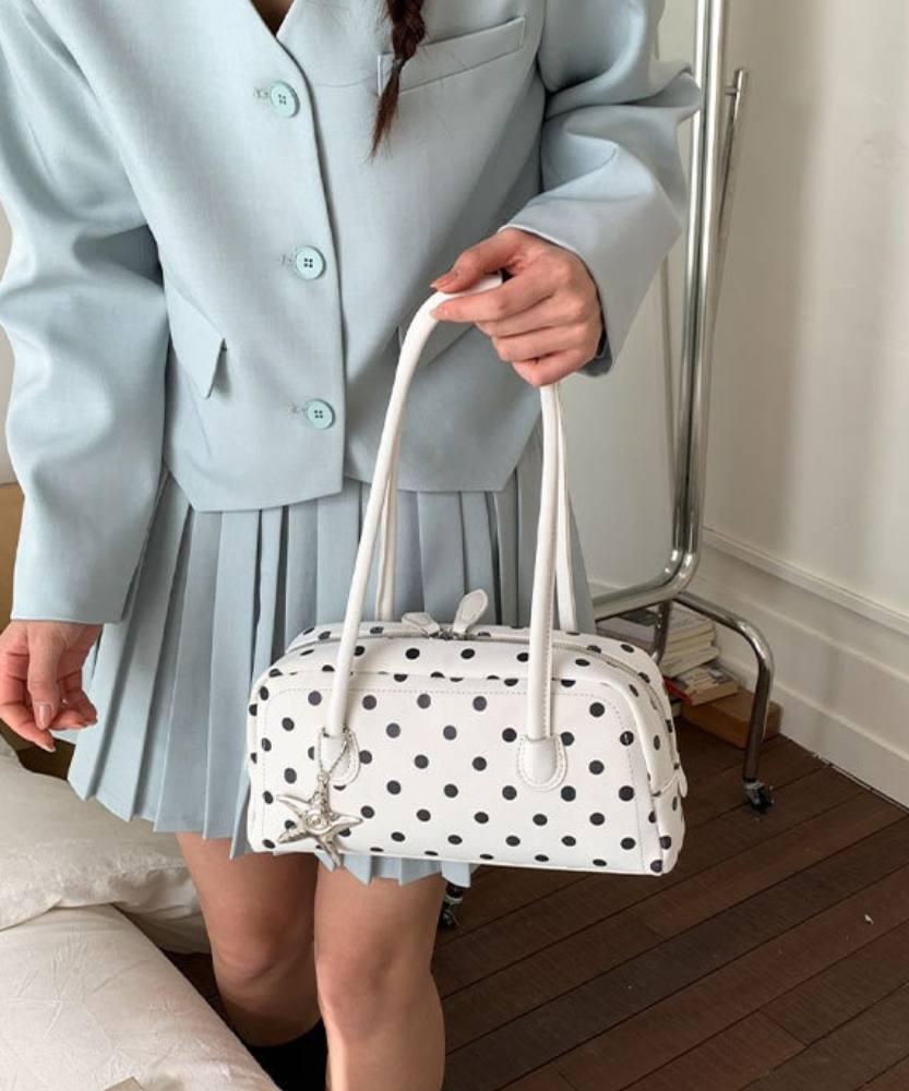 Poléris Polka Dot Barrel Bag