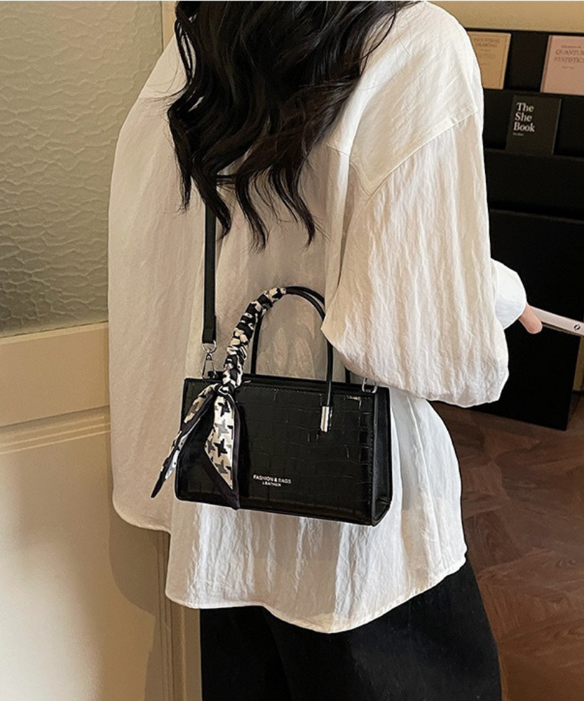 Novera Croc-Embossed Mini Shoulder Bag